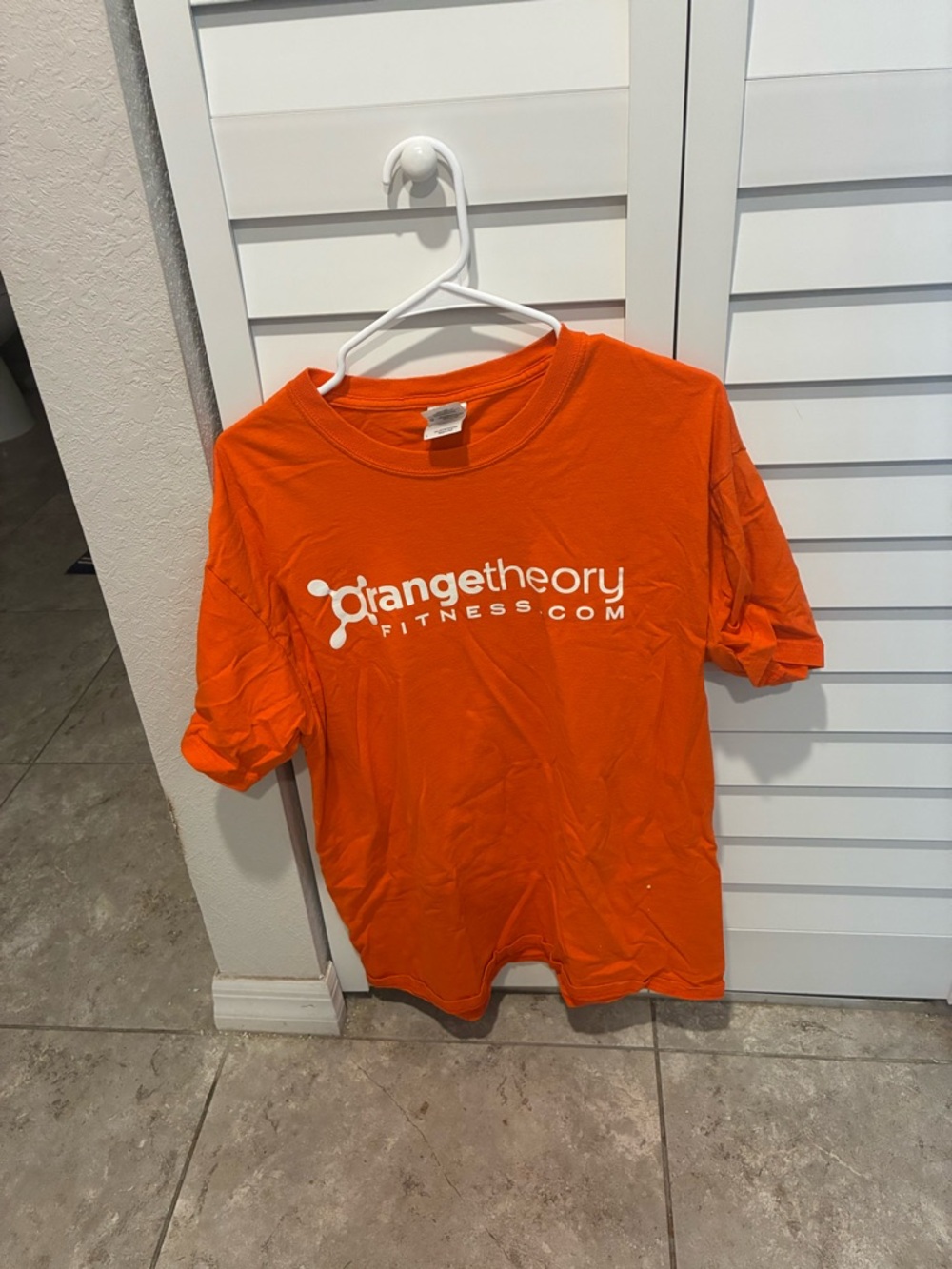 Gildan Orange Kids Short Sleeve Tee with White Orangetheory Logo